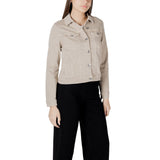 Beige Cotton Jackets & Coat