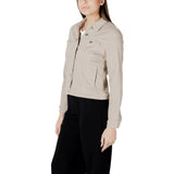 Beige Cotton Jackets & Coat