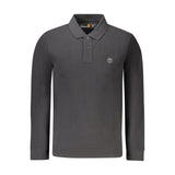 Black Cotton Men Polo Shirt