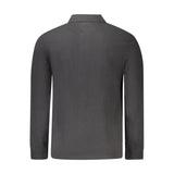 Black Cotton Men Polo Shirt