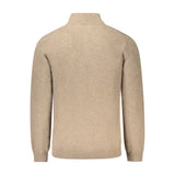 Beige Wool Men Sweater