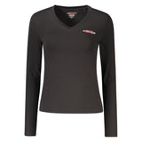 Black Cotton Women T-Shirt