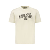 Beige Cotton Men T-Shirt