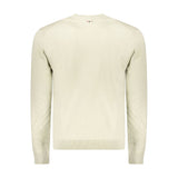 Beige Cotton Men Sweater