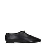 Black Leather Ballet Flats