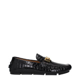 Black Leather Slip-On Loafers
