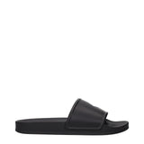 Black Cotton Slippers Sandals