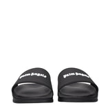 Black Cotton Slippers Sandals