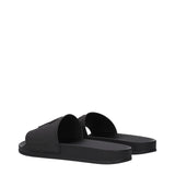 Black Cotton Slippers Sandals
