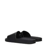 Black Cotton Slippers Sandals