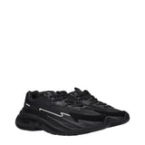 Black Leather Athletic Sneakers