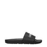 Black Cotton Slippers Sandals