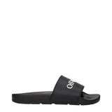 Black Cotton Slippers Sandals