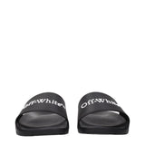 Black Cotton Slippers Sandals