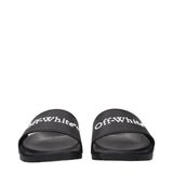 Black Cotton Slippers Sandals