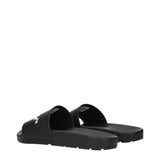 Black Cotton Slippers Sandals
