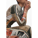 Beige Viscose Women Dress