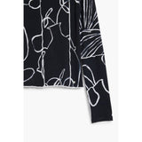 Black Elastane Women T-Shirt