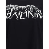 Balmain T-shirt with Leopard Print