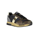 Blue Leather Men Sneaker