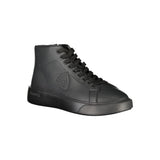 Black Leather Men Sneaker