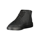 Black Leather Men Sneaker