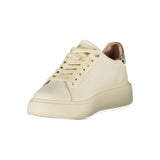 Beige Leather Women Sneaker