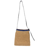 Beige Raffia Crossbody Bags