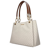 Beige Fabric Shoulder Bags