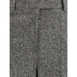 Bottonato Natté Wool Trousers