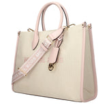 Beige Fabric Handbags