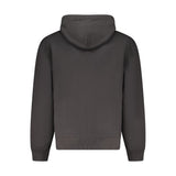 Black Cotton Men Sweater Hoodie