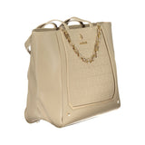 Beige PVC Women Handbag
