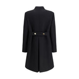 Double-breasted wool double Coat