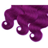 Body Wave 10A Grade Purples #1B/ purple 3/4 BUNDLES with CLOSURES & FR