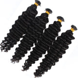 Brazilian Deep Wave Human Hair i Tip Microlinks Bulk Braiding Human Hair