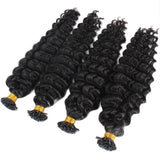 Brazilian Deep Wave Human Hair i Tip Microlinks Bulk Braiding Human Hair